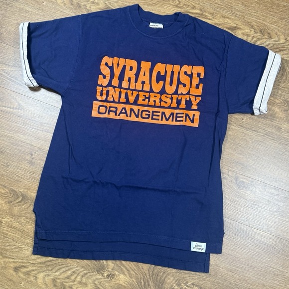Vintage 80s Champion Syracuse University Double Face T-shirt Large Made‎ in USA
